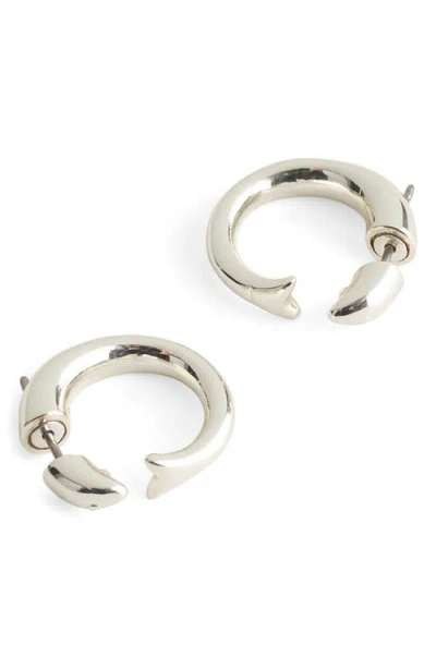 Madewell Fish Split Hoop Earrings In Metallic