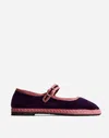 Madewell Flabelus Randle Mary Janes In Purple Sage/black