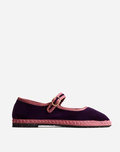 Madewell Flabelus Randle Mary Janes In Purple Sage/black