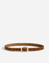 Madewell Flat Studded Western Suede Belt In Dried Acorn