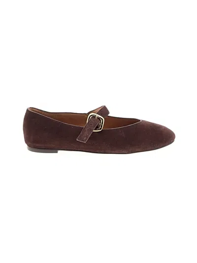 Pre-owned Madewell Flats In Burgundy
