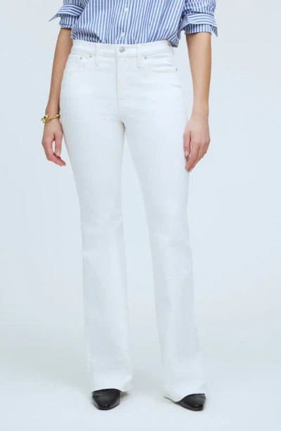 Madewell Flea Market High Waist Flare Jeans In Tile White