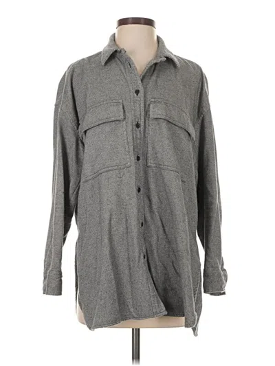 Pre-owned Madewell Fleece Jacket In Gray