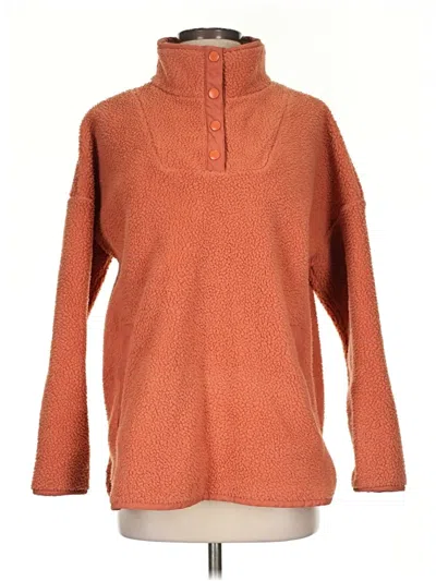Pre-owned Madewell Fleece Jacket In Orange