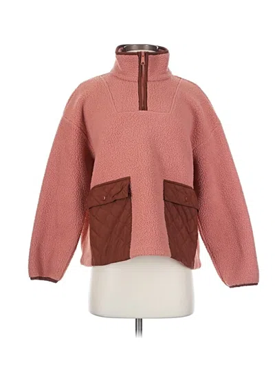 Pre-owned Madewell Fleece Jacket In Pink