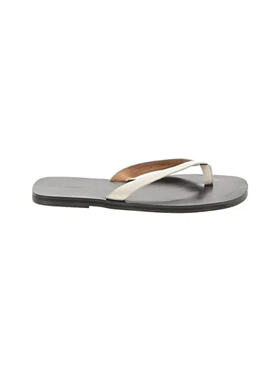 Pre-owned Madewell Flip Flops In Gray
