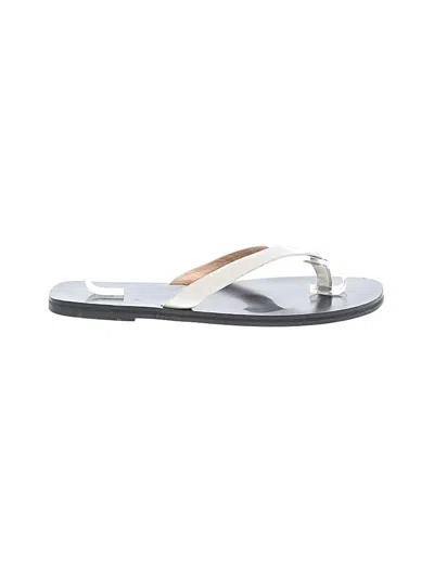 Pre-owned Madewell Flip Flops In Silver