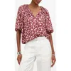 Madewell Bubble-sleeve Top In Bordeaux