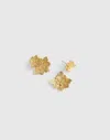 Madewell Floral Chintz Front-back Earrings In Gold