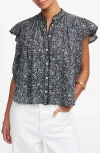 Shop Madewell Floral Shirred Lace Trim Top