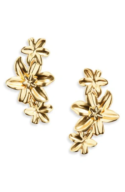 Madewell Flower Ear Crawlers In Vintage Gold