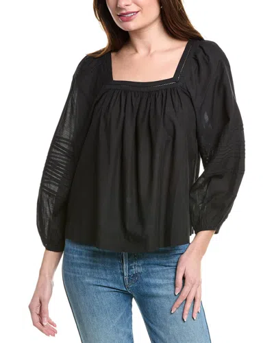 Madewell Flowy Top In Black