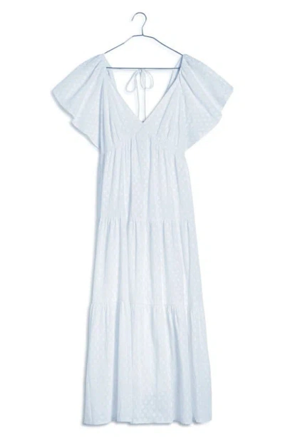 Madewell Flutter Sleeve Maxi Dress In Soft White
