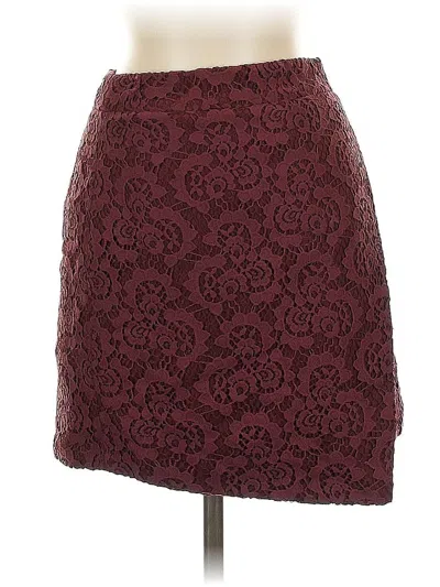 Pre-owned Madewell Formal Skirt In Burgundy
