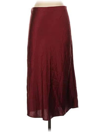 Pre-owned Madewell Formal Skirt In Burgundy