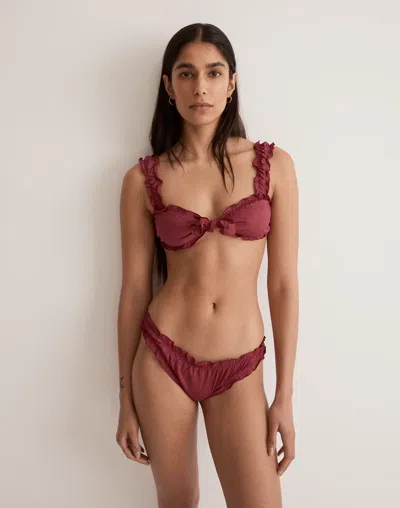 Madewell Frankies Bikinis Colby Bikini Top In Bordeaux