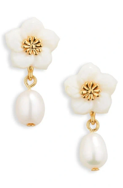 Madewell Freshwater Pearl Statement Drop Earrings In Gold