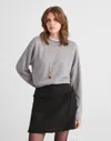 Madewell Fringed Overlay Mini Skirt In Black