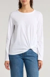 Madewell Front Twist Cotton Top In Eyelet White