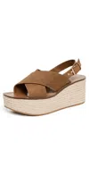 Madewell Gabriella Flatform Sandals Aged Cognac