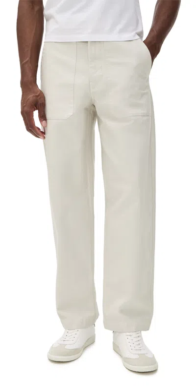 Madewell Garment Dye Slub Sateen Baker Pants Stone In Neutral