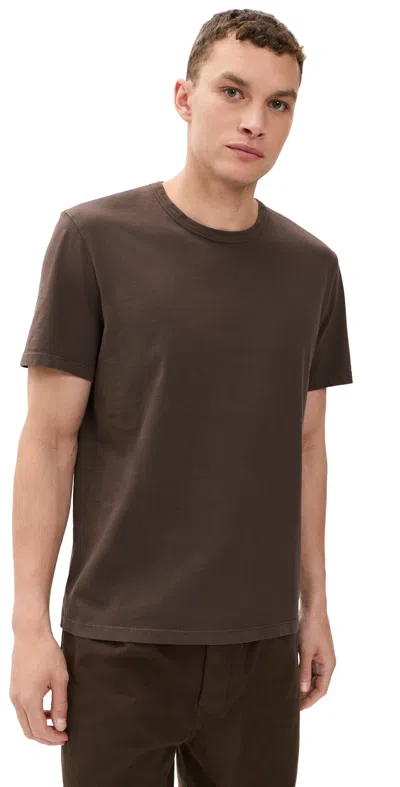 Madewell Garment Dyed All Day Crew Neck Tee Dark Cocoa In Brown