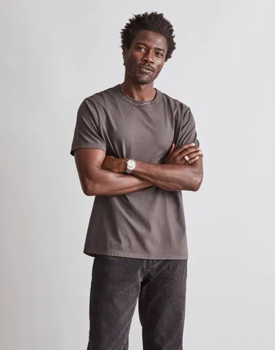 Madewell Garment-dyed Allday Crewneck Tee In Black Coal