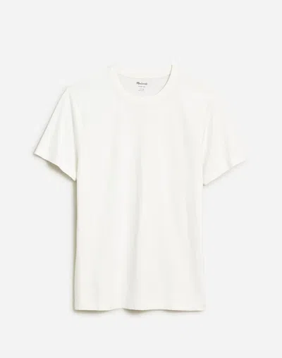 Madewell Garment-dyed Allday Crewneck Tee In Soft White