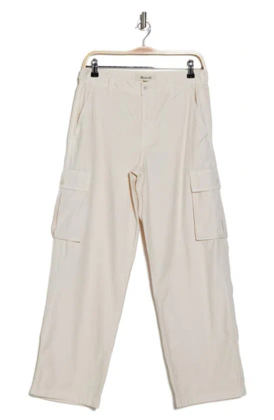 Madewell Garment Dyed Low-slung Straight Leg Cargo Pants In Vintage Linen
