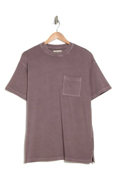 Madewell Garment-dyed Oversize Cotton Pocket T-shirt In Burgundy