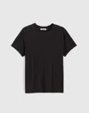 Madewell Garment-dyed Shrunken Crewneck Tee In Black