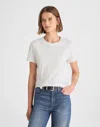 Madewell Bella Softfade Cotton Crop T-shirt In White