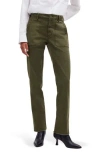 Madewell Garment Dyed Slim Straight Leg Utility Pants In Faded Ivy