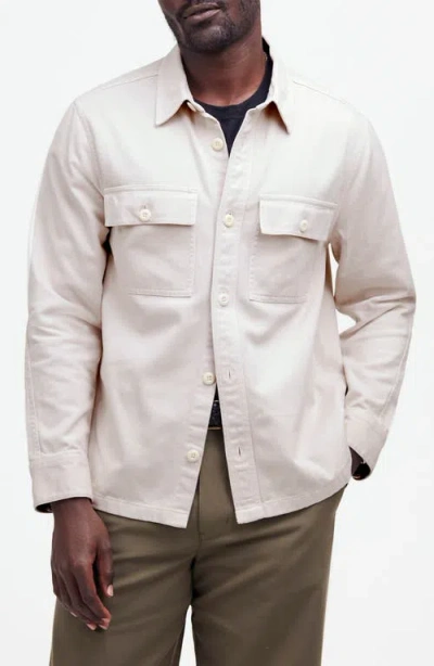 Madewell Garment Dyed Straight Hem Work Shirt In Neutral