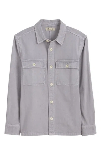 Madewell Garment Dyed Straight Hem Work Shirt In Faded Lavender