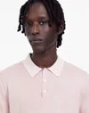 Madewell Garment-dyed Three-button Sweater Polo Shirt In Wisteria Dove