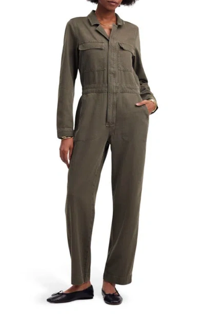 Madewell Garment Dyed Utility Coveralls In Faded Ivy