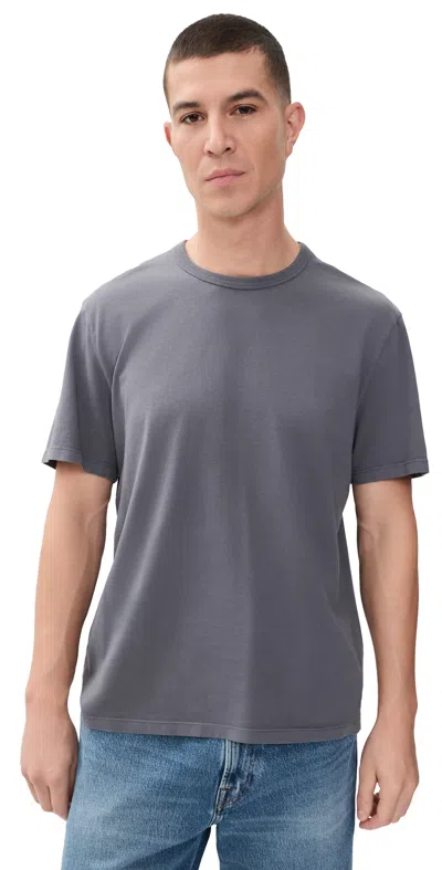 Madewell Garment-dyed Allday Crewneck Tee Chalked Midnight In Gray