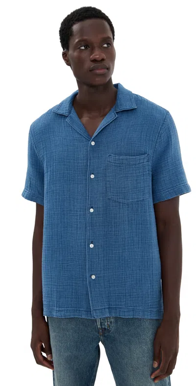 Madewell Gauze Shirt Light Indigo Gauze In Blue