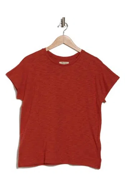 Madewell Gauze Slub Knit T-shirt In Etruscan Clay
