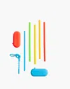 Madewell Gir Five-pack Silicone Standard Straw Set In Multi