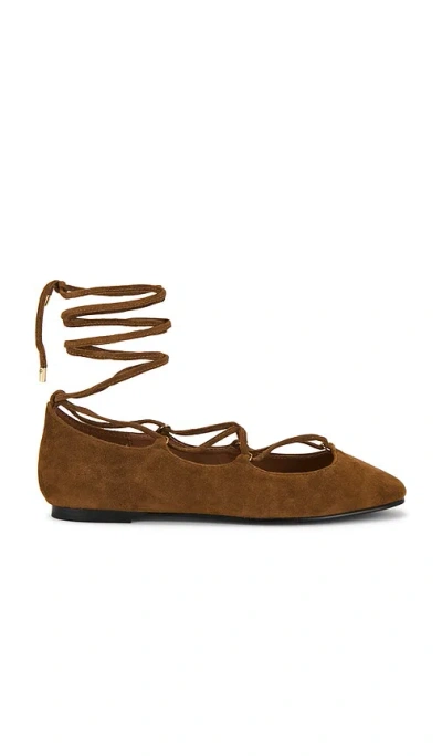 Madewell Greta Lace Up Flat In Brown