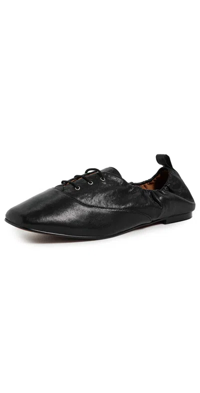 Madewell Greta Lace Up Oxford Flats True Black