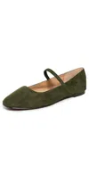 Madewell Greta Mary Janes Loden In Green
