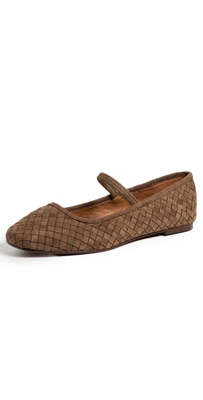 Madewell Greta Woven Flats Light Umber In Brown