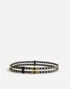 Madewell Grommet-embellished Double Buckle Belt In Black