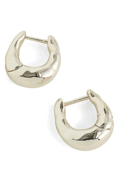 Madewell Hammered Hoop Earrings In Metallic