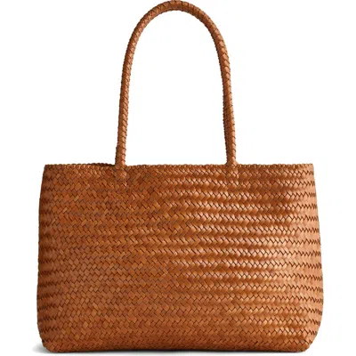 Madewell Handwoven Leather Tote In Brown