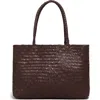 Madewell Handwoven Leather Tote In Dusty Redwood