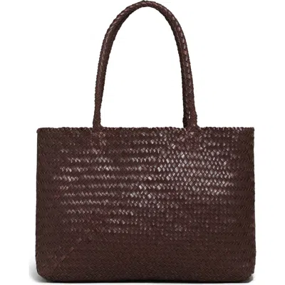 Madewell Handwoven Leather Tote In Dusty Redwood